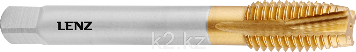 Метчик машинный для сквозных отверстий M27х3, DIN 376, HSS/TiN, LENZ, арт. LZGM-0627, фото 1
