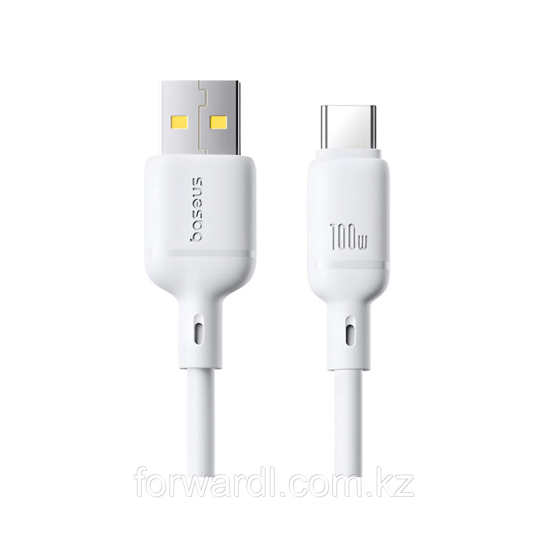 Интерфейсный кабель Baseus Silky Series USB to Type-C 100W 2m White (P10377703213-01)