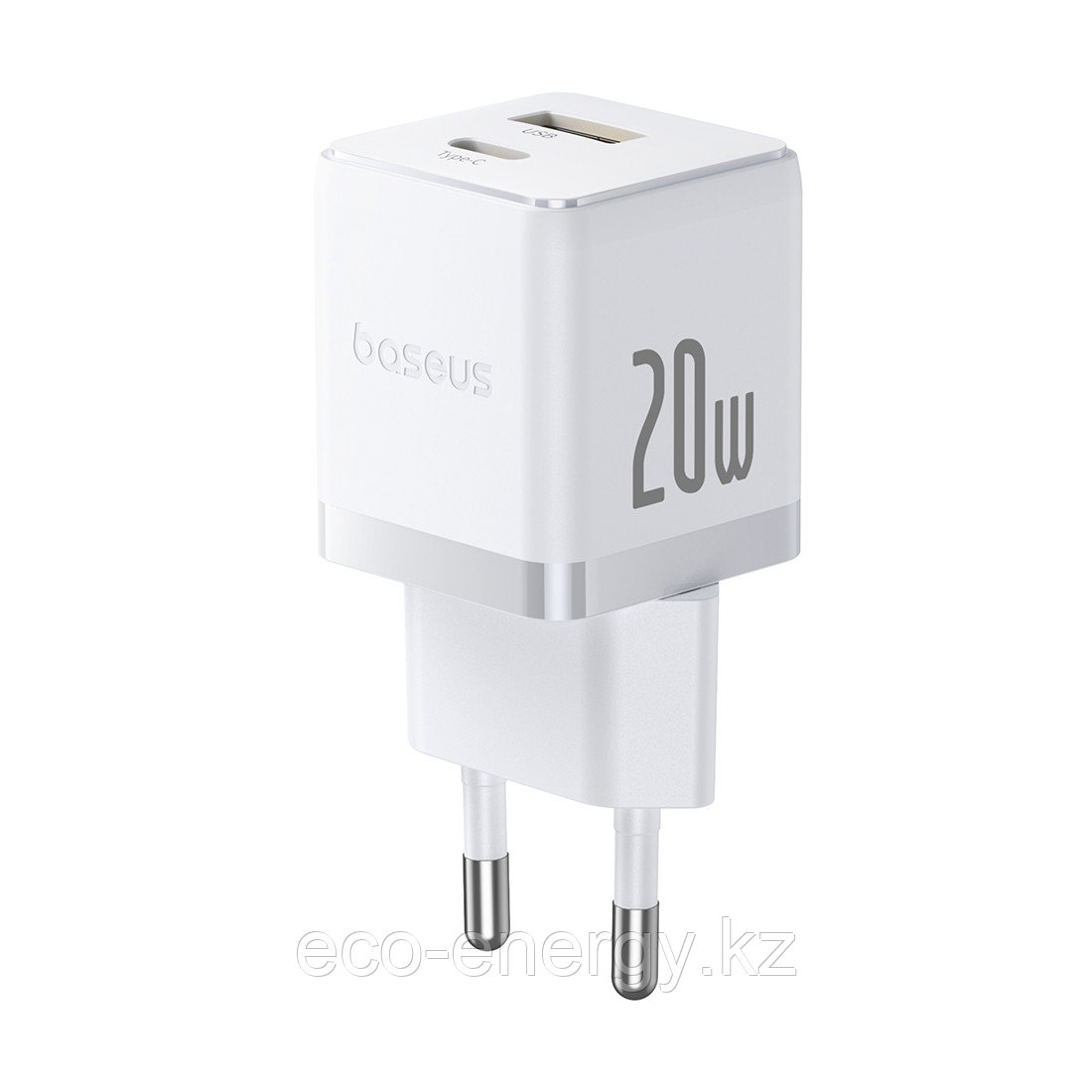 Адаптер питания Baseus Palm C+U 20W EU White ( в комлпекте кабель Type-c) (P10111608213-01)