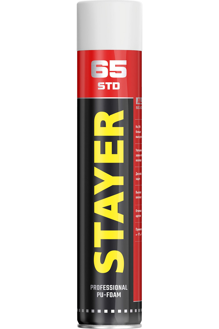 STAYER STD 65, 750 мл, адаптерная, выход до 65 л, монтажная пена, Professional (41134), фото 1
