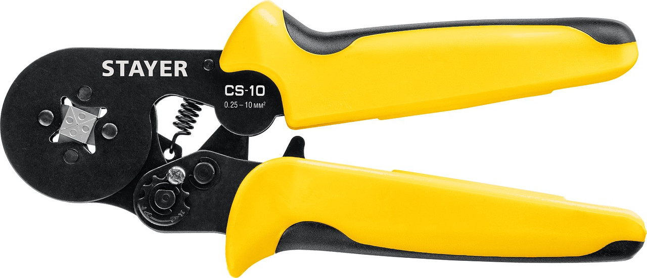 STAYER CS-10, 0.25 - 10 мм2, мультидиапазонные пресс-клещи с квадратным профилем для втулочных наконечников,, фото 1