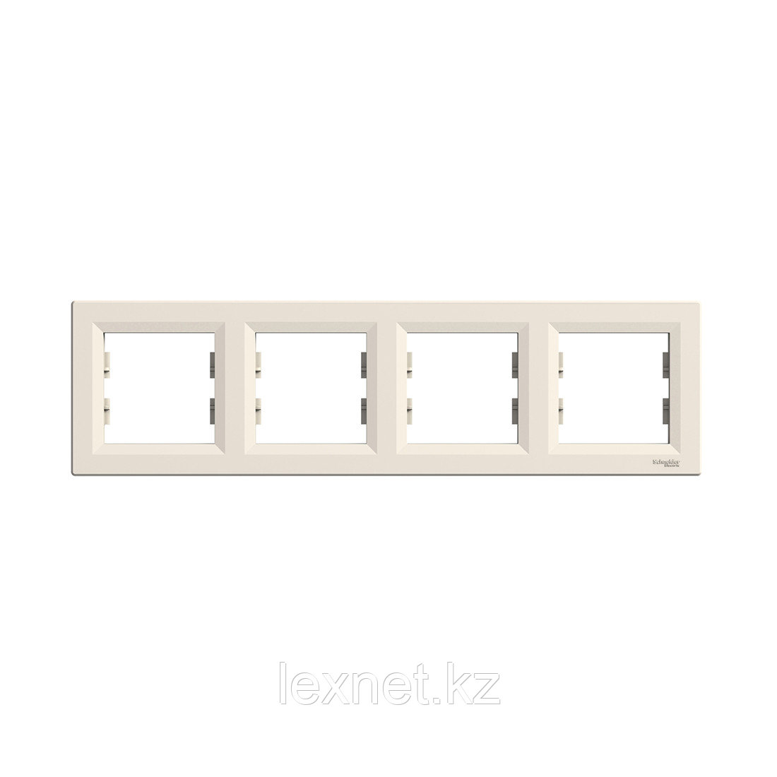 Рамка горизонтальная SE EPH5800423 Asfora 4 постовая кремовый