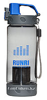 Бутылочка для воды RUNRI Beverages 550 мл, емкость для воды (с заварником) синяя