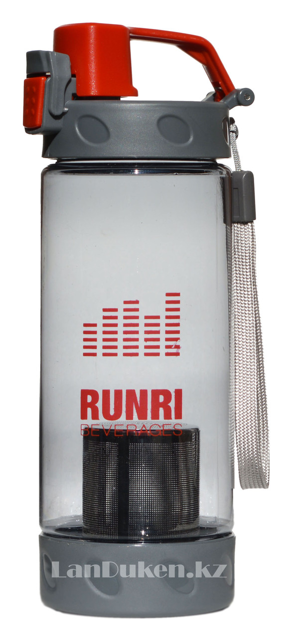 Бутылочка для воды RUNRI Beverages 550 мл, емкость для воды (с заварником) красная