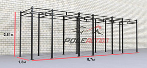 Функциональная рама для кроссфит (crossfit), 8700х1800