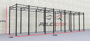 Функциональная рама для кроссфит (crossfit), 9800х1800