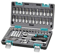 Набор инструментов, 1/4", CrV, пластиковый кейс 57 предм.// STELS 17299787 Набор инструментов, 1/4", CrV, пластиковый кейс 57 предм.// STELS