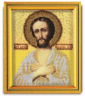 Набор для вышивания иконы ювелирным бисером "Святой Алексий Человек Божий" В-321