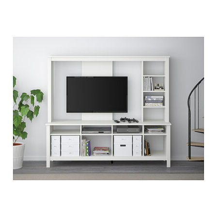 Шкаф для ТВ ТОМНЭС белый ИКЕА, IKEA, фото 2