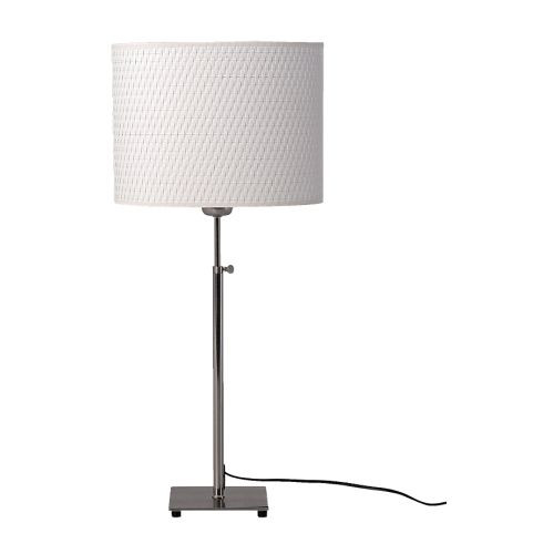 Лампа настольная АЛЭНГ никелированный белый ИКЕА, IKEA 