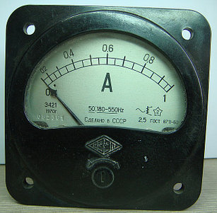 Э421 Амперметр,  миллиамперметр переменного тока.