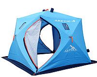 Зимняя палатка для рыбалки "Арктика-Альпика" трехслойная (утепленная) КУБ 230 x230.