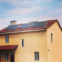 Солнечная водонагревательная система HP110 на ГВС и поддержку отопления, мкр.Уркер, г. Астана