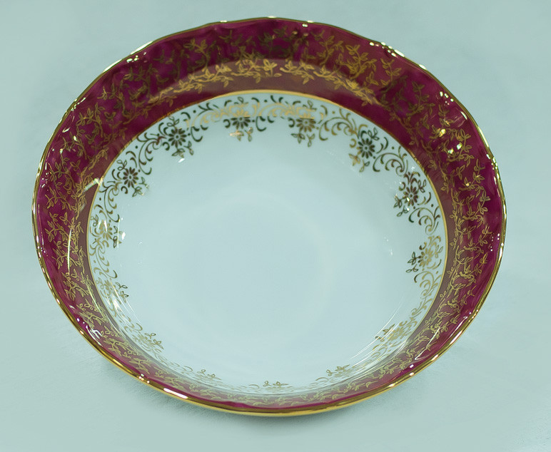 Салатник 23 см Лист бордовый (Epiag Lofida, Чехия), фото 1