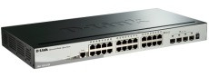 D-Link DGS-1510-28X Стекируемый коммутатор SmartPro 24 порта 10/100/1000Мб + 4 порта 10GBase-X SFP+