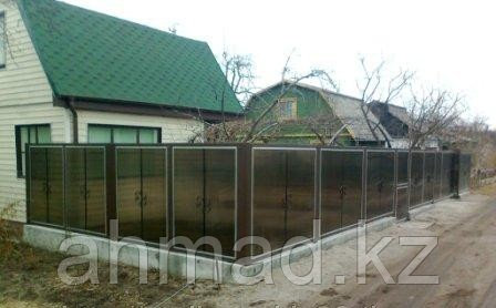Забор из полигаля (поликарбоната) Алматы - фото 2 - id-p912853