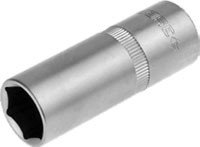 Торцовая головка ЗУБР "МАСТЕР" свечная с резиновой вставкой (1/2"), Cr-V, FLANK, хроматированное покрытие 16мм, фото 2