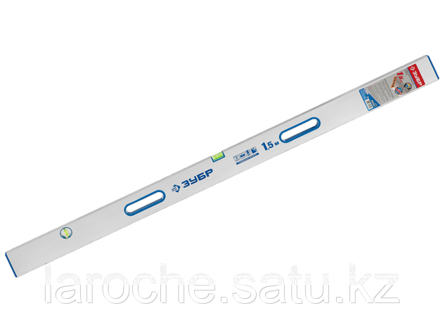 Правило-уровень ЗУБР "ЭКСПЕРТ", с ребром жесткости , 2 глазка,  2 ручки, усиленный прямоугольный профиль 1,5м, фото 2