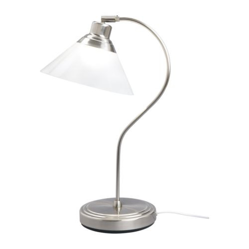 Лампа настольная КРУБИ никелированный стекло ИКЕА, IKEA