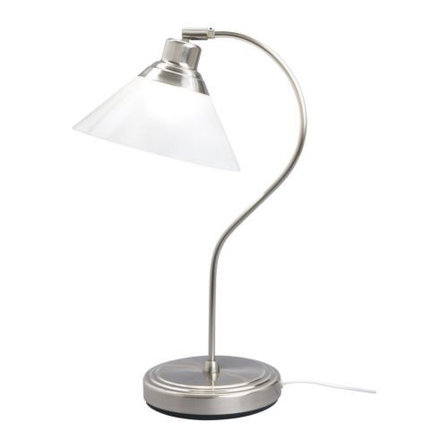 Лампа настольная КРУБИ никелированный стекло ИКЕА, IKEA, фото 2