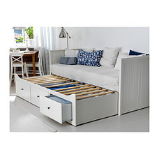 Кровать кушетка ХЕМНЭС с 3 ящиками белый ИКЕА, IKEA, фото 3