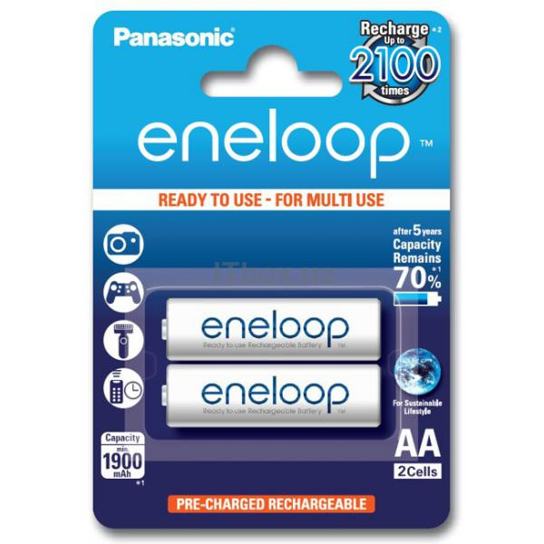 Panasonic BK-3MCCE/2BE аккумуляторная батарея eneloop AA 1900 mAh/2BP