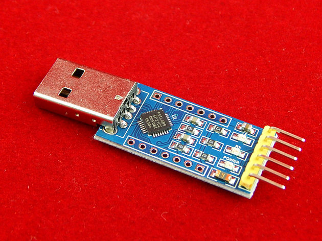 6-ти пиновый конвертер USB/UART YS-15 на CP2102 (Синий), фото 2