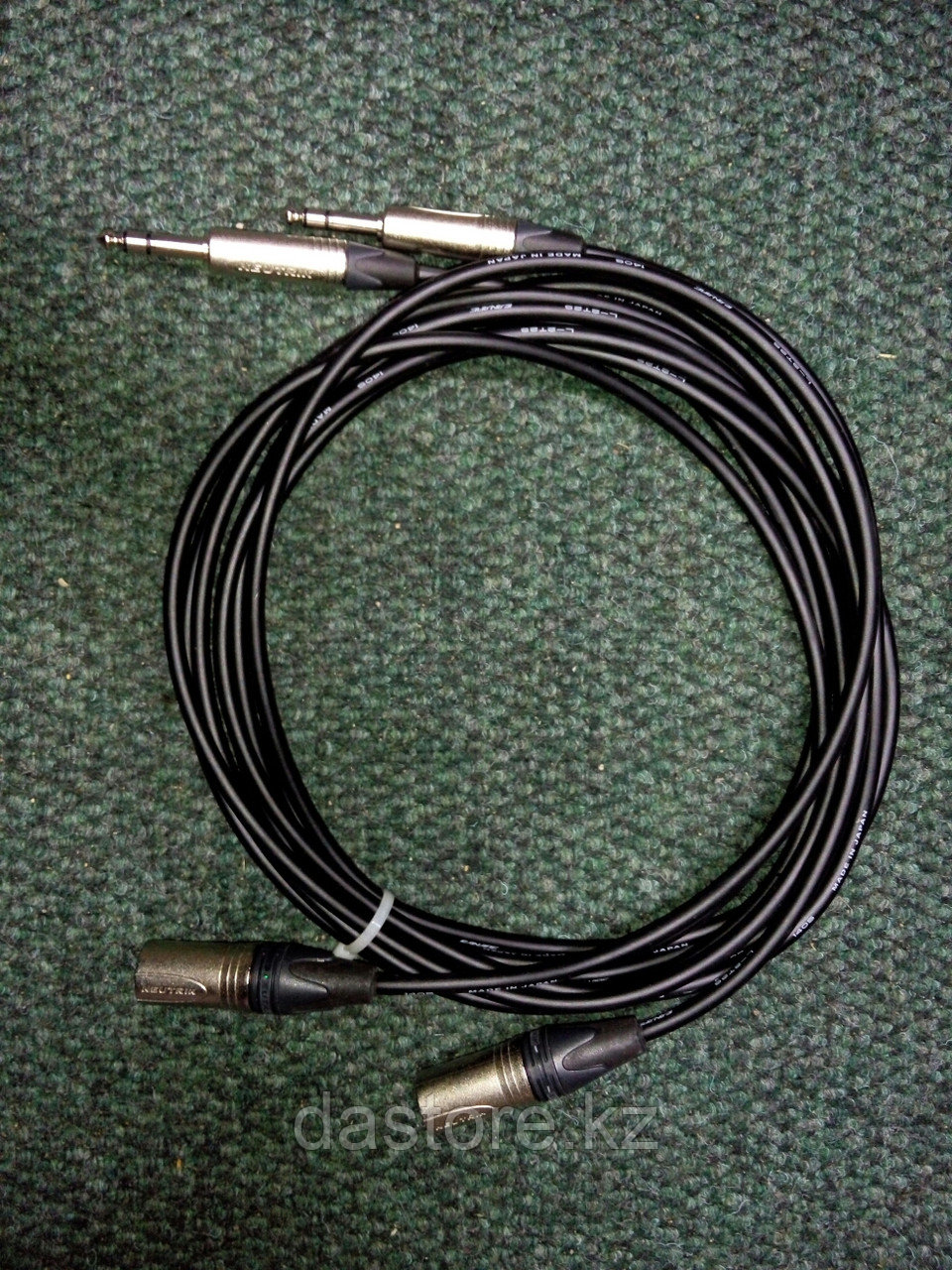DaStore Products AIJSXM-03-P, готовый аудио микрофонный кабель с XLR 3 PIN папа (canon) и Stereo 1/4 Jack (TRS) разъёмами, длина 3 метра - фото 1 - id-p18900268