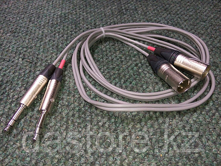 DaStore Products AIJSXM20 2-L. Готовый сдвоенный аудио микрофонный кабель с XLR 3 PIN папа (canon) и Stereo 1/4 Jack (TRS) разъёмами, длина 2 метра, фото 1