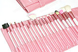 Набор из 20-ти кистей для макияжа в розовом чехле, фото 3