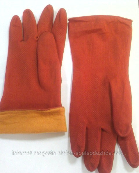 Перчатки резиновые утепленные - фото 1 - id-p952102