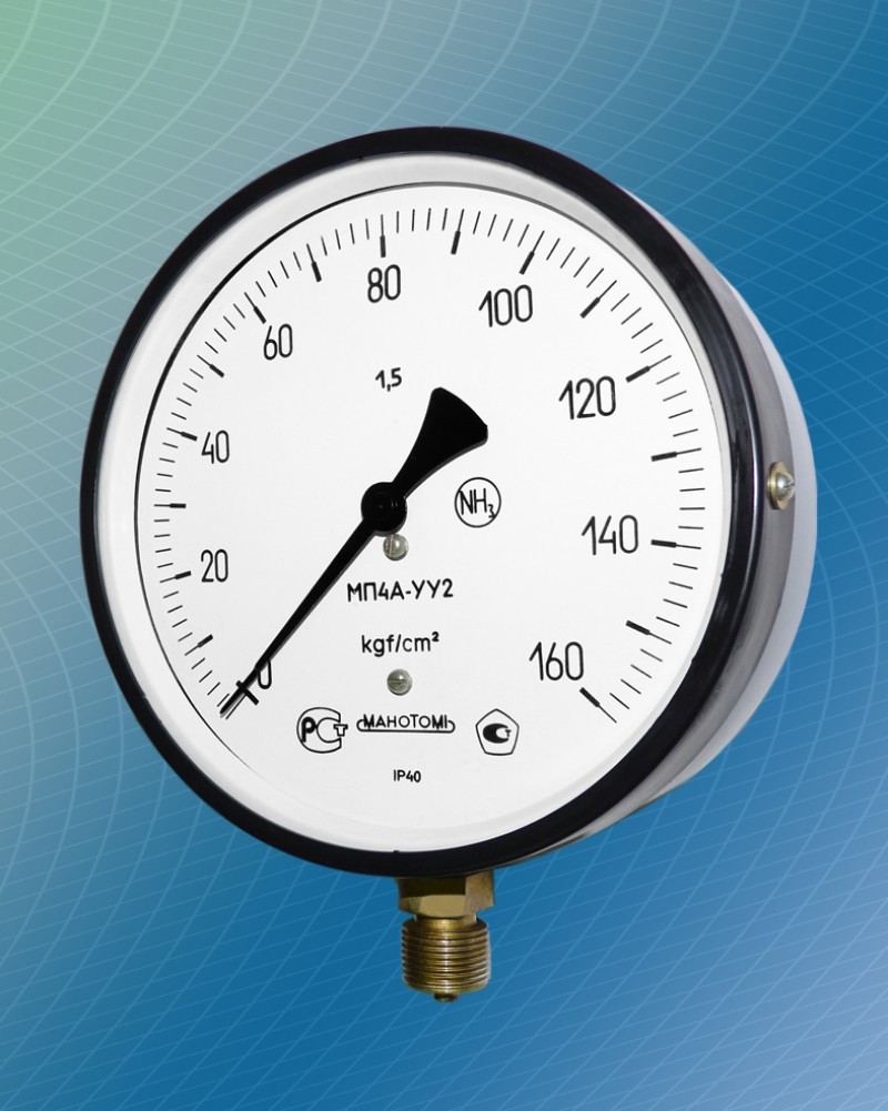 Манометр аммиачный МП4А-У 0-160 кгс/см2 - фото 1 - id-p18929731