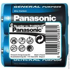 Panasonic R14BER/2P Батарейка солевая