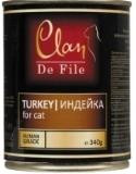 Clan De File 340г Индейка консервы для кошек