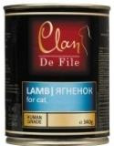 Clan De File 340г Ягненок консервы для кошек