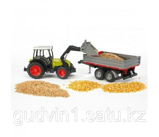 Трактор Claas Nectis 267 F с погрузчиком и прицепом Bruder (Брудер) (Арт. 02-112 02112)