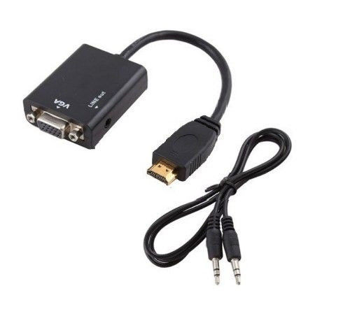 Адаптер HDMI -VGA 15pin mama+3,5стерео/звук/ HD conversion cable - фото 4 - id-p19603491