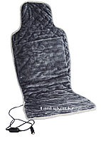 Накидка с подогревом на сиденье автомобиля чехол от прикуривателя меховая серая