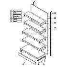 Стеллаж металлический пристенный секция 2500*500/400/300, фото 3