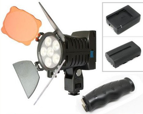 Накамерный прожектор LED-5010 + аккумулятор + зарядка - фото 1 - id-p3046090