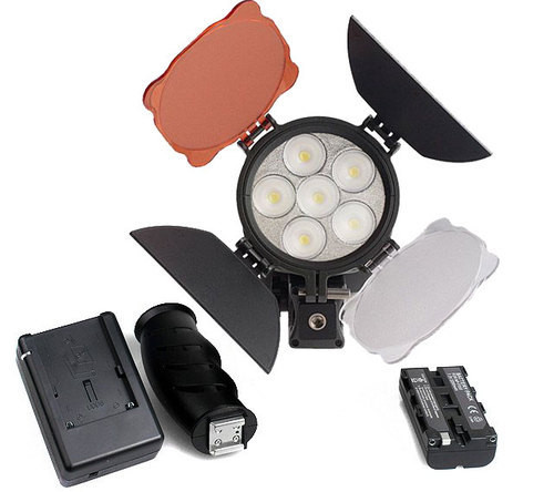 Накамерный прожектор LED-5010 + аккумулятор + зарядка - фото 8 - id-p3046090