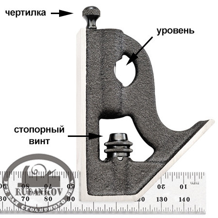 Угольник Starrett 11MH-600, 600мм, с подвижной подошвой - фото 2 - id-p19852173