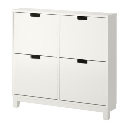 Шкаф для обуви 4 отделения СТЭЛЛ белый ИКЕА, IKEA, фото 1