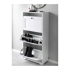 Галошница БРУСАЛИ 3 отделения, белый ИКЕА, IKEA, фото 5