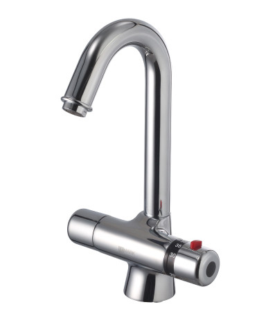 LM7735C Серия THERMO. Смеситель для кухни термостатический, с высоким поворотным изливом, хром