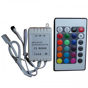 Контроллер с 24 кнопочным пультом для RGB светодиодных лент CIR-24-RGB