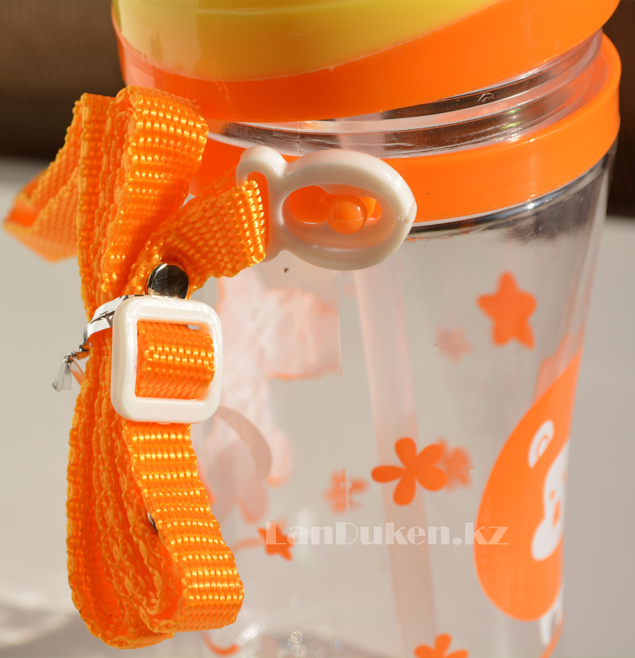Детская бутылочка с трубочкой 500 мл оранжевая - фото 6 - id-p25280057