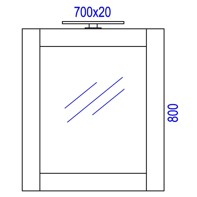 "Simphony" панель с зеркалом и светильником, Sim.02.07/SB, ТМ «AQWELLA» - фото 3 - id-p19494619