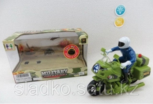 Мотоцикл инерционный military operation - фото 1 - id-p20009623