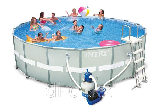 Каркасный сборный бассейн Intex Ultra Frame Pool. + песочный фильтр-насос 549 х 132 см.